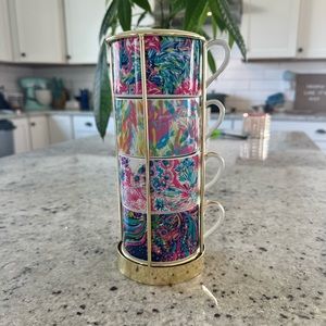 Lilly Pulitzer Stackable Espresso/Tea Cups (set of 4)